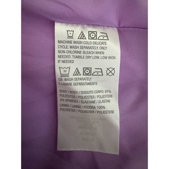 nicole by Nicole Miller Stretch Crepe Blazer with Ruched Sleeves Liliac Small - Picture 12 of 13